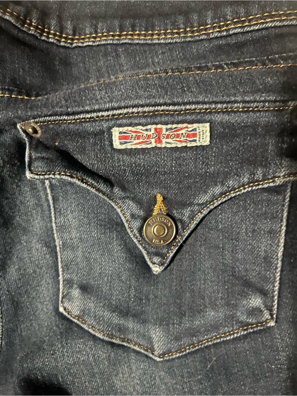 Hudson Flap Skinny Jeans 26 Belfast Stretch Dark Wash